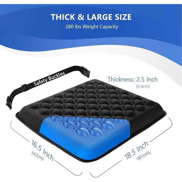 Seat Cushions Office Chair Cushion Pads 18.5"x 16.6" Memory Foam Chair Pillow... - Picture 5 of 6